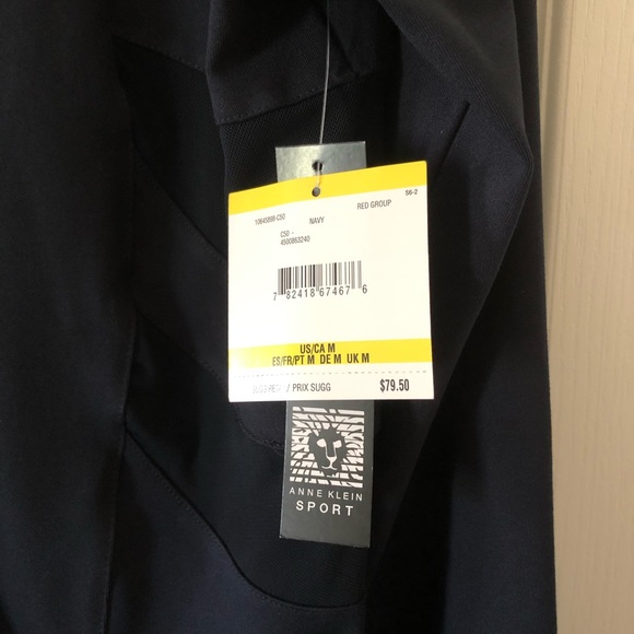 Anne Klein Sport Navy Hooded Casual Jacket M, NWT - Picture 3 of 6